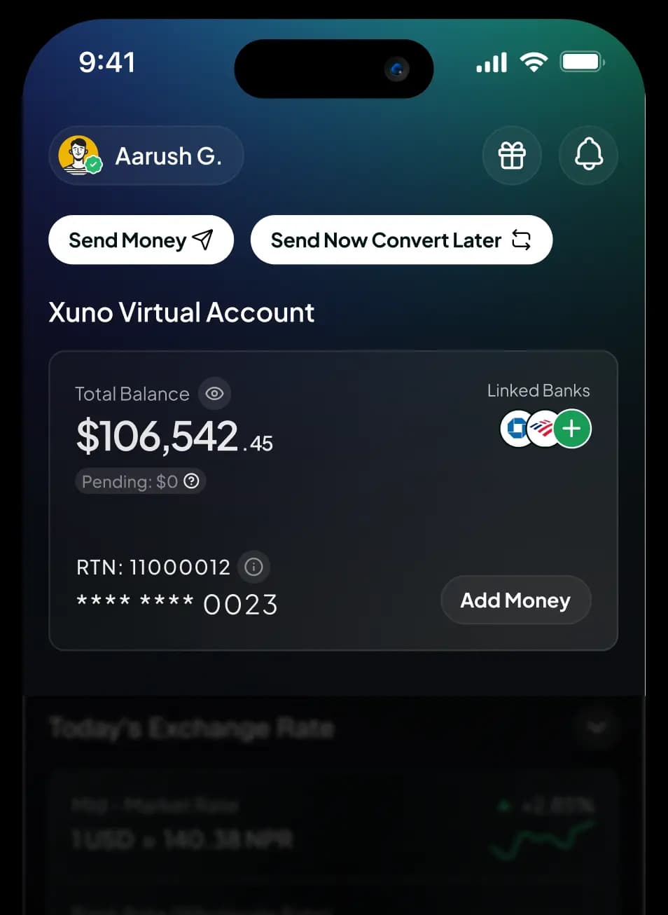 Your Xuno Virtual Account